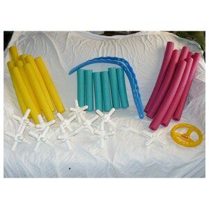 RARE Vintage Fisher Price Fantastix Soft Building System 1996, GUC, Incomplete